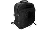 Side front view of Advanced Muscle Mechanics tactical backpack, featuring MOLLE attachments, durable construction, and spacious compartments for gym and outdoor gear.