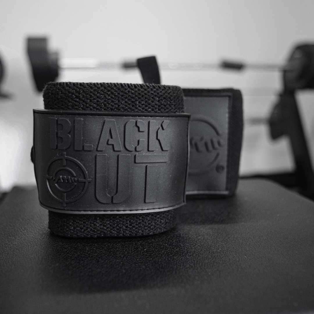 Advanced Muscle Mechanics Black Out Premium Wrist Wraps deliver robust support and stability, perfect for heavy lifts and intense strength training.