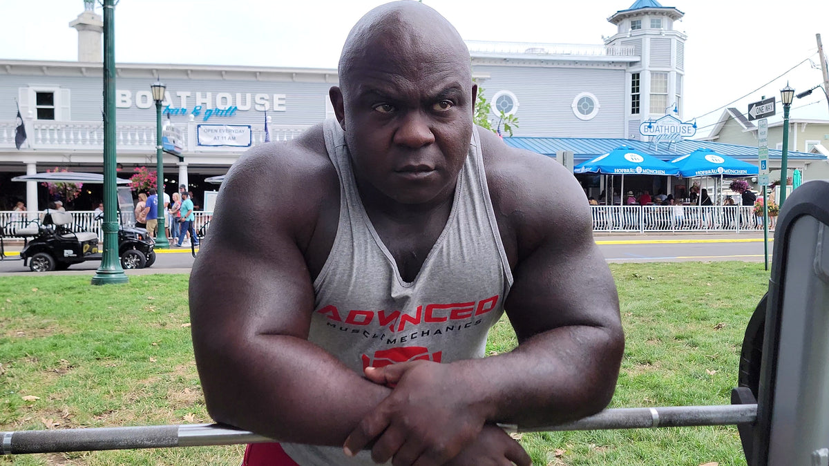 Brandon "Midwest Kong" Copeland in front of the boathouse at Put-in-Bay, Ohio