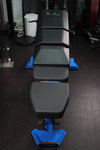 Front overhead view of Launch Pad Gen II integrated on flat bench creating a biomechanically optimized training surface.
