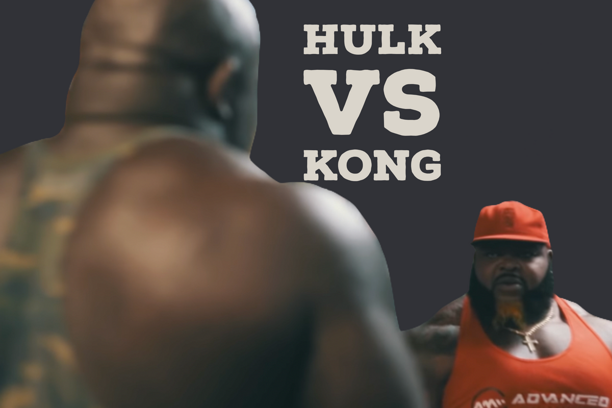 War of the Worlds graphic: Hulk and Kong face off