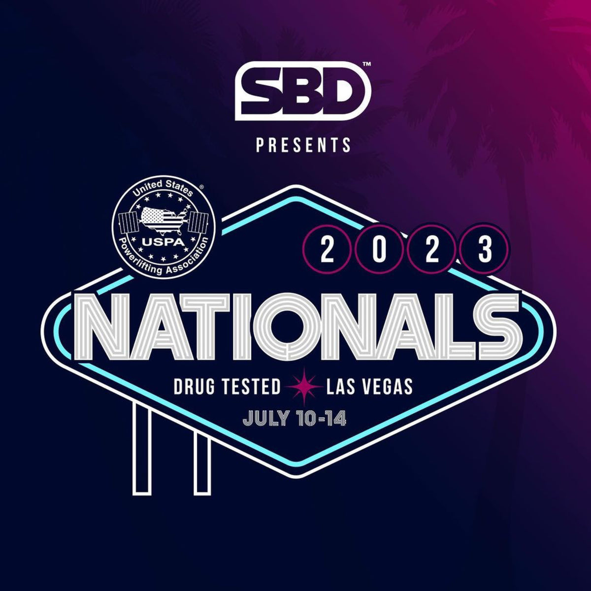 2023 USPA Drug Tested Nationals logo