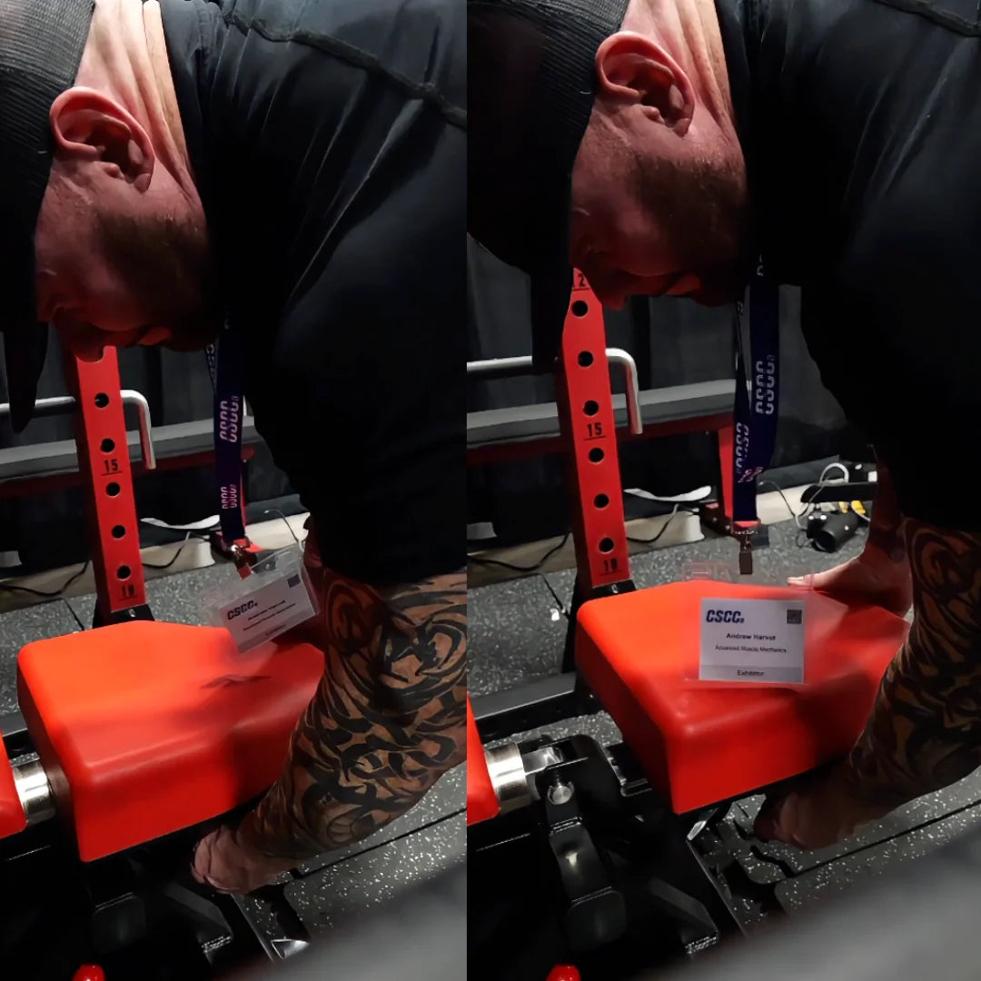 Operator demonstrating fore-aft seat adjustment on the current Joint Ops prototype
